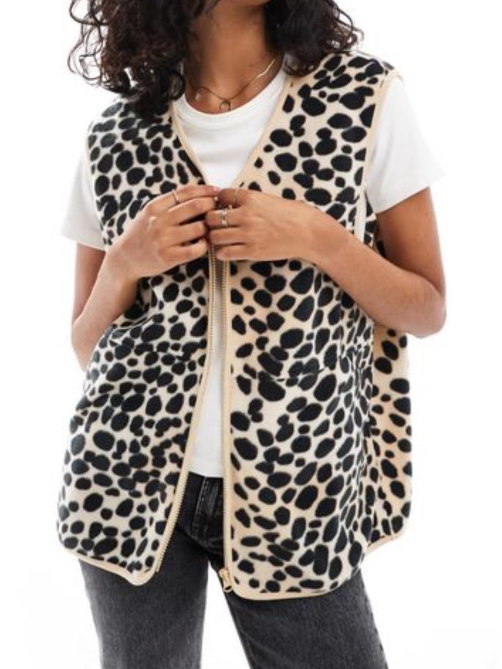 ASOS Leopard Print Fleece Vest